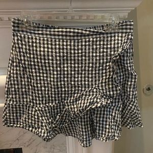 Black and White Checkered Size M Skirt